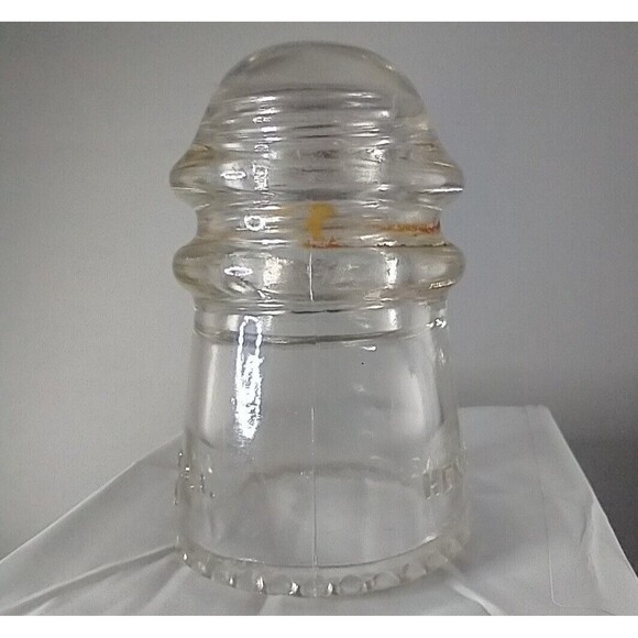 Hemingray Glass Insulator -9 Clear Glass Made In The USA 12A- please read - Picture 2 of 9